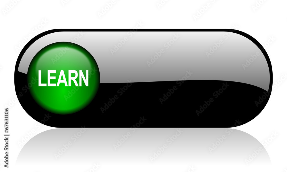 learn black glossy banner learn black glossy banner