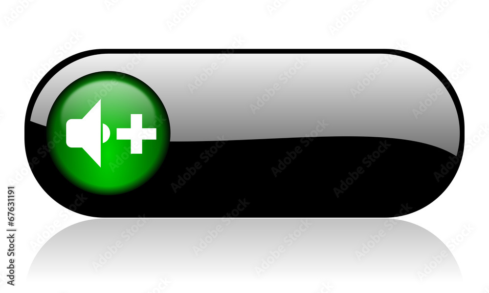 speaker volume black glossy banner speaker volume black glossy banner