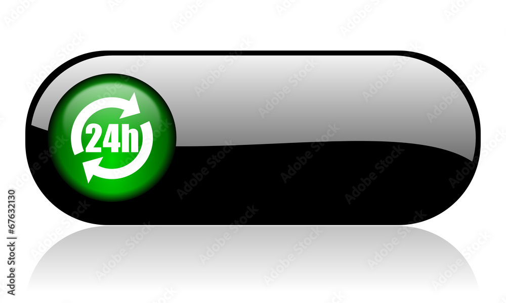 24h black glossy banner
