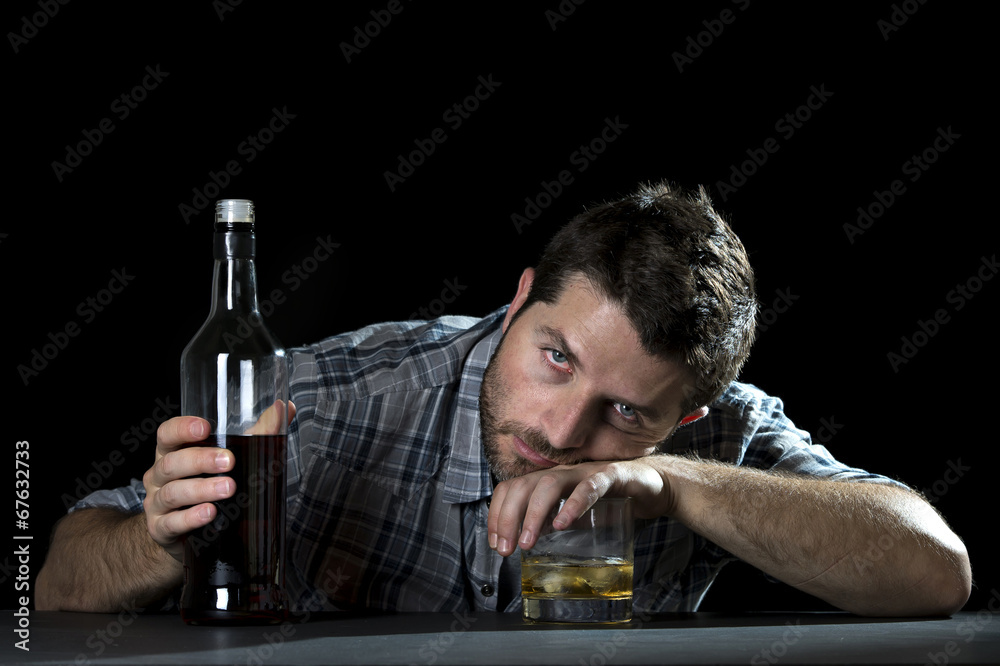 alcoholic drunk man drinking whiskey in alcoholism concept alcoholic drunk man drinking whiskey in alcoholism concept