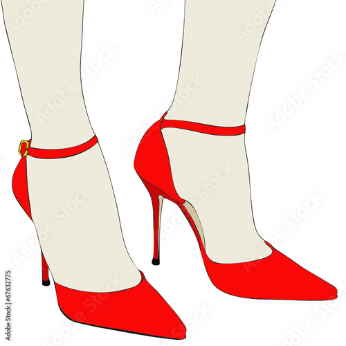 Le belle scarpe di una donna elegante