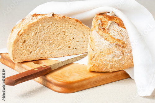 bread cut in half
