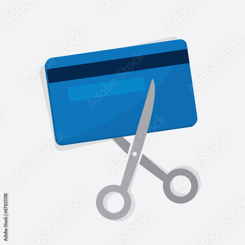 Credit card being cut with scissors