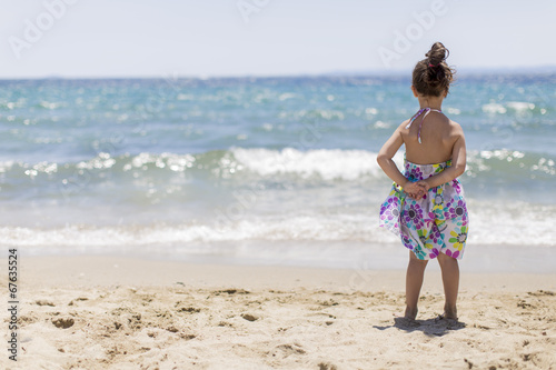 Little girl on the beach