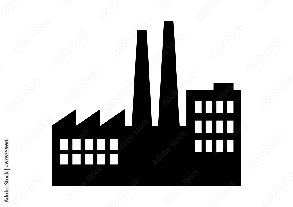 Obraz premium Factory icon on white background