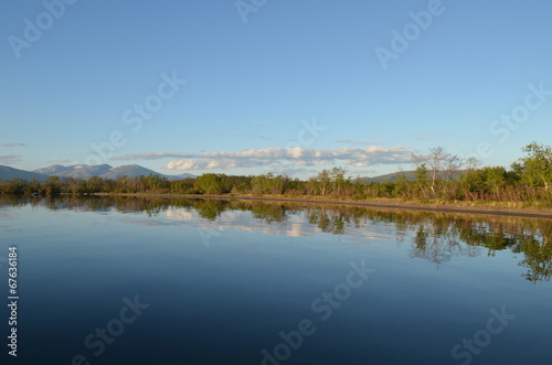 view on Tornetr  sk lake in Abisko  Sweden