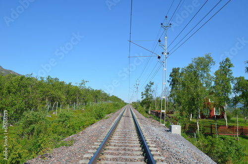 Rails of train from Kiruna to Narvik