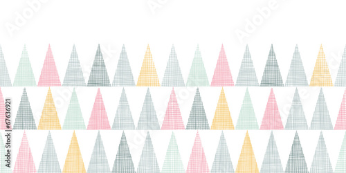 Abstract textile colorful textured triangles horizontal seamless