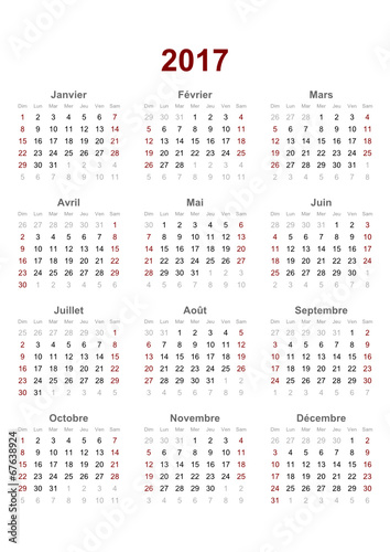 2017 french calendar