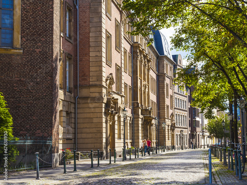 Foto Dusseldorf, Germany. Typical view of the city street