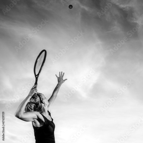 Black and white serve