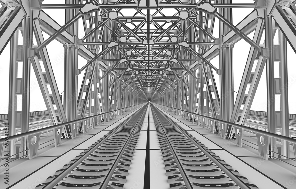 Fototapeta premium sketch bridge over the Ocean