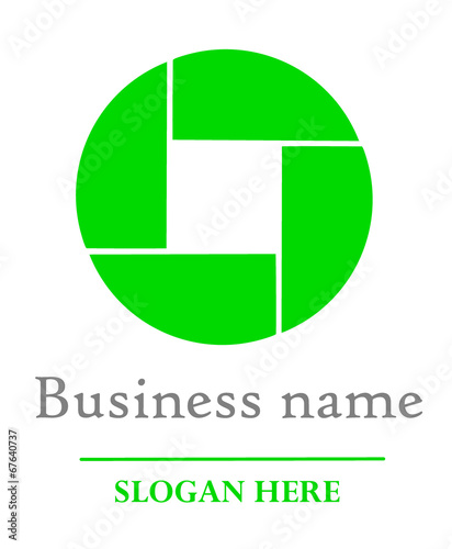 Green business logo design.