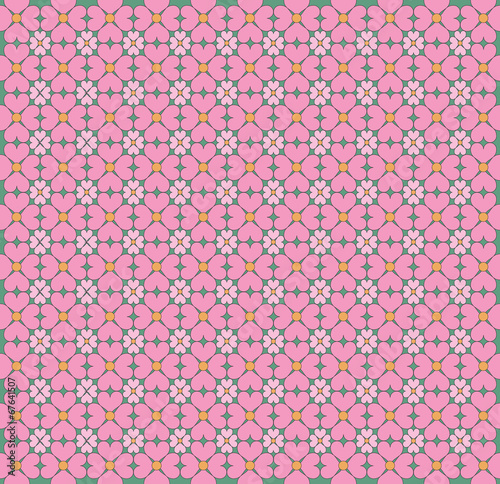 Blossoms in the shape of hearts pattern