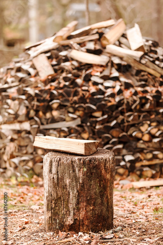 Fototapeta Naklejka Na Ścianę i Meble -  firewood in the garden