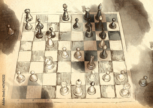 Obraz na plátně The World's Great Chess Games: Byrne - Fischer