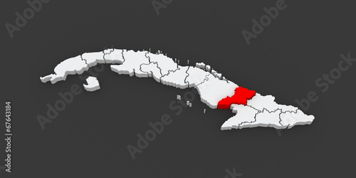 Foto Map of Las Tunas. Cuba.