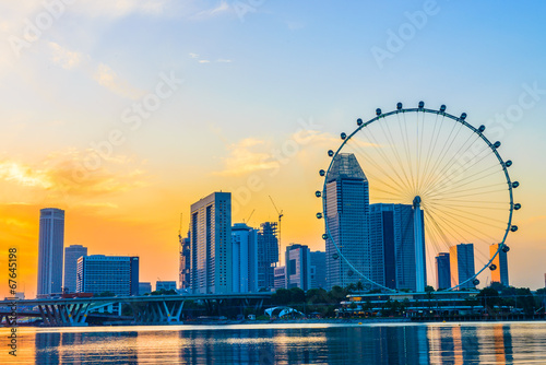 SINGAPORE - JUNE 23: At a height of 165m, Singapore Flyer is the