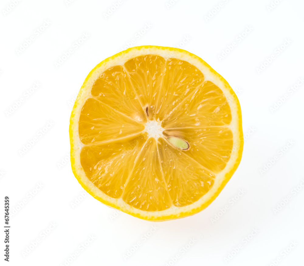 Lemon isolated on white
