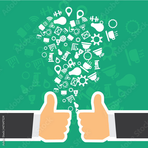 Thumbs Up ,app development concept