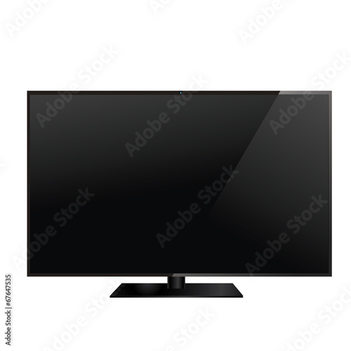 TV flat screen lcd, plasma realistic vector illustration.