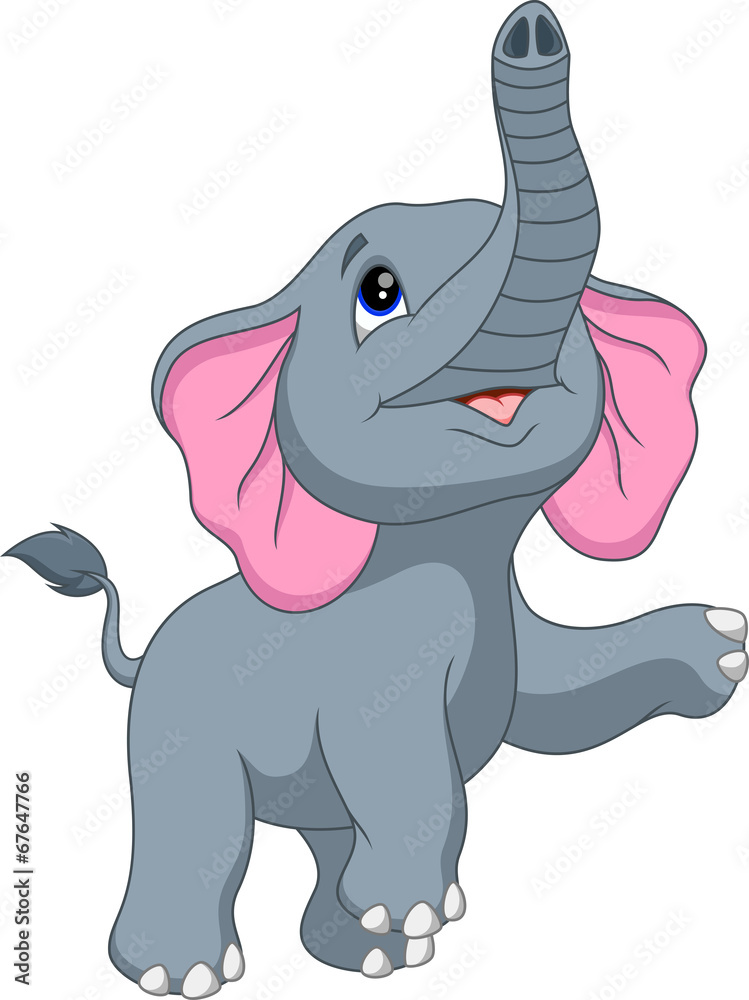 Obraz premium Kreskówka ładny słoń