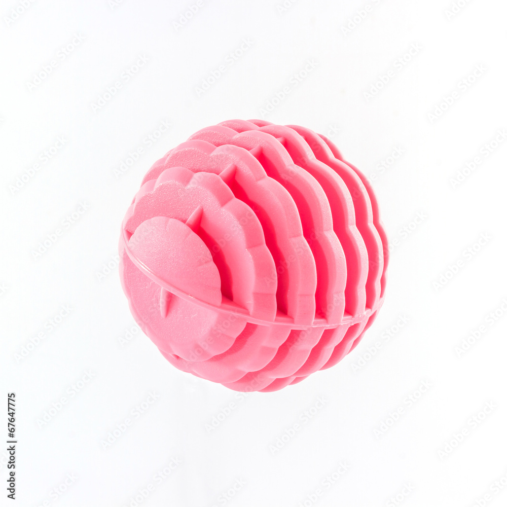 Pink washing ball, plastic balls. Pink washing ball, plastic balls.