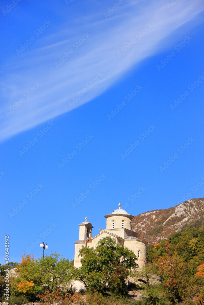 Fototapeta premium Lower Church of Ostrog Monastery, Montenegro