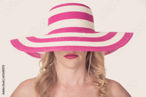 Portrait of attractive sexy woman with hat