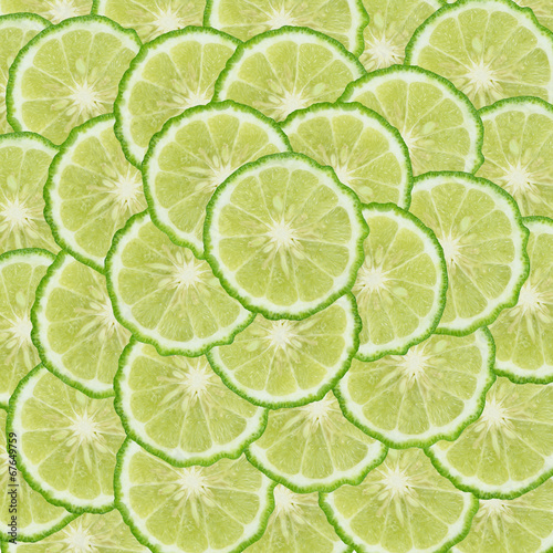 Kaffir lime slice background