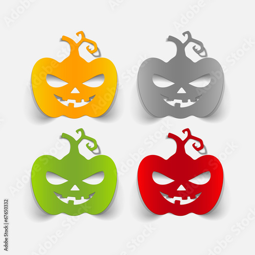 realistic design element: pumpkin