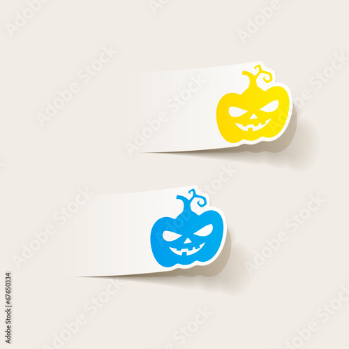 realistic design element: pumpkin