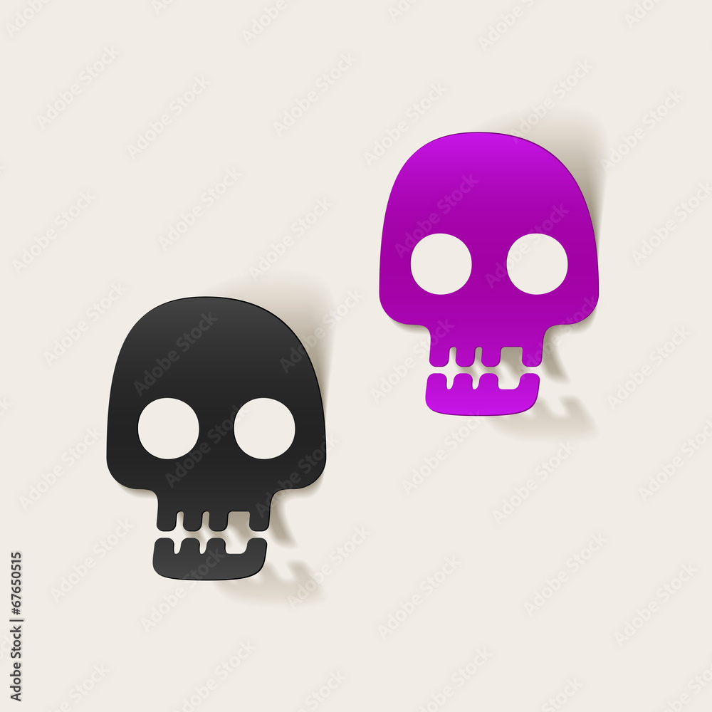 realistic design element: skull realistic design element: skull