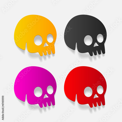 realistic design element: skull