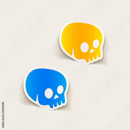 realistic design element: skull