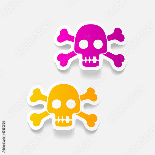 realistic design element: skull