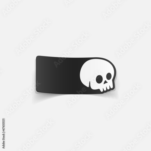 realistic design element: skull