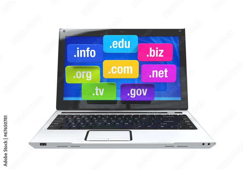 Laptop with Domain Names Laptop with Domain Names