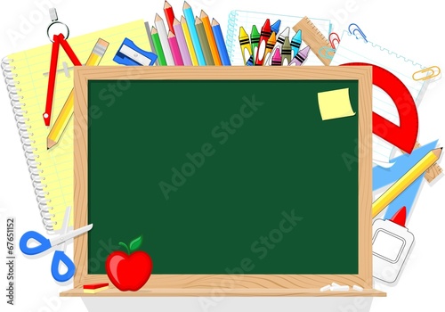 school supplies background