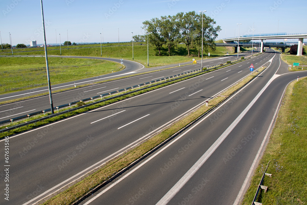 Fototapeta premium Highway near capital Zagreb in Croatia