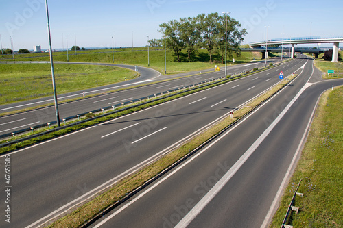 Highway near capital Zagreb in Croatia