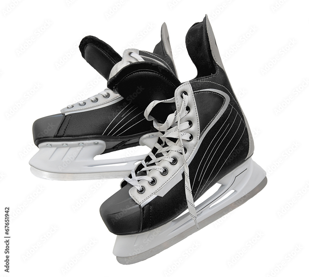 Naklejka premium a pair of skates for hockey isolated
