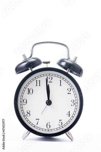 Vintage black color alarm clock
