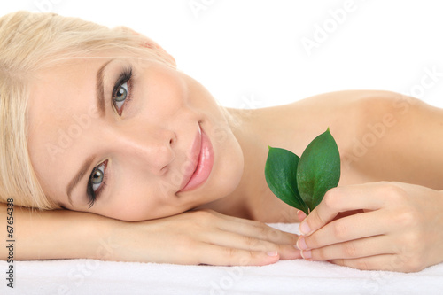 Beautiful young woman with ...