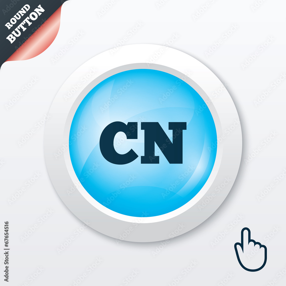 Chinese language sign icon. CN China translation Chinese language sign icon. CN China translation