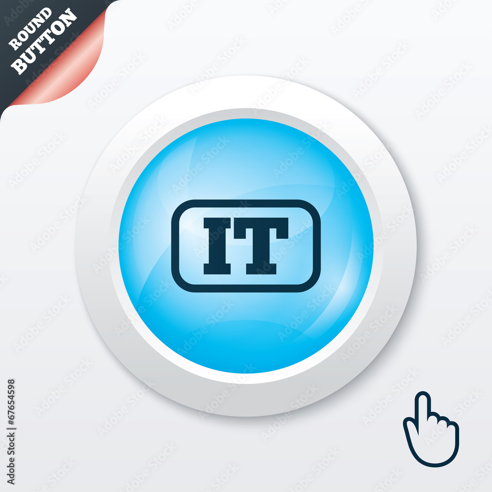 Italian language sign icon. IT Italy translation Italian language sign icon. IT Italy translation