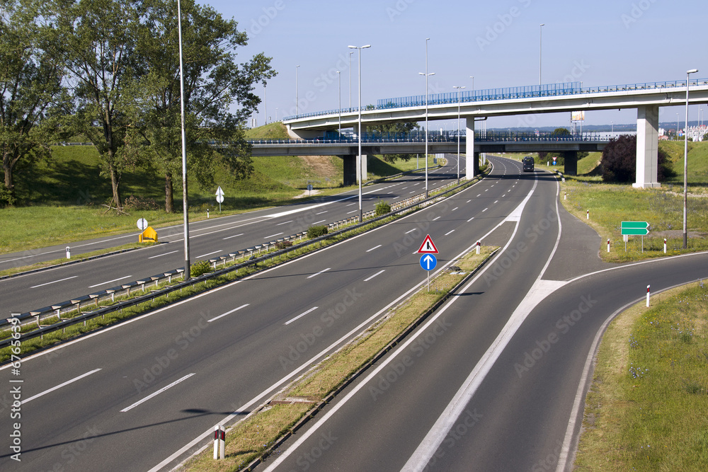 Highway in capital Zagreb in Croatia