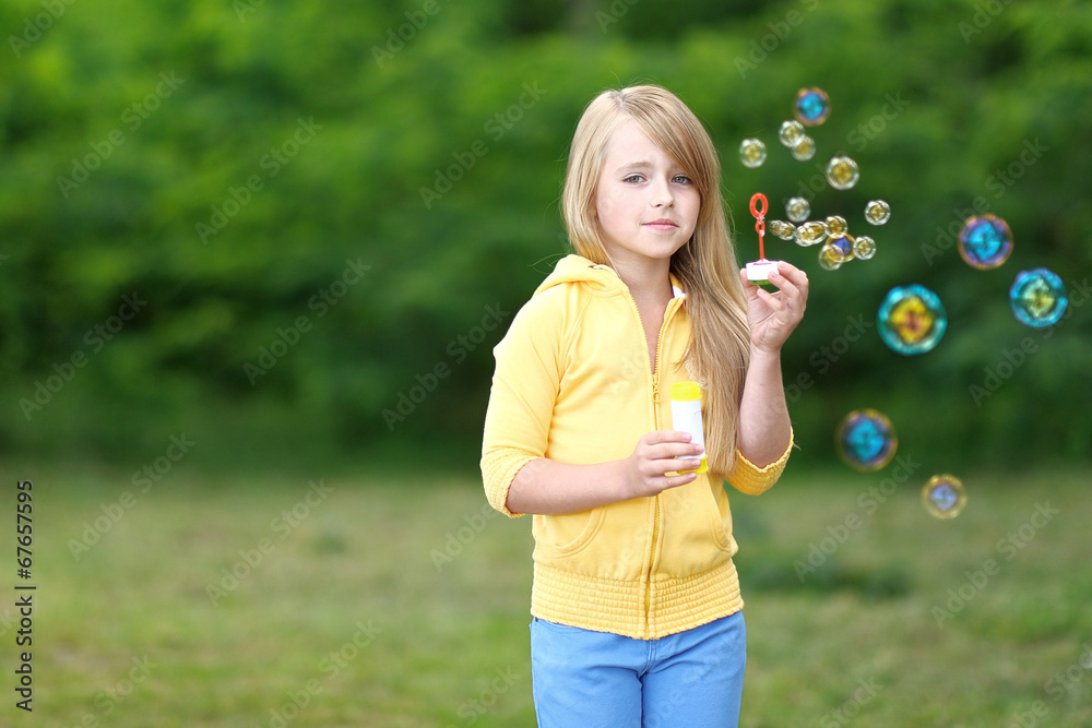 portrait of little girl outdoors in summer portrait of little girl outdoors in summer