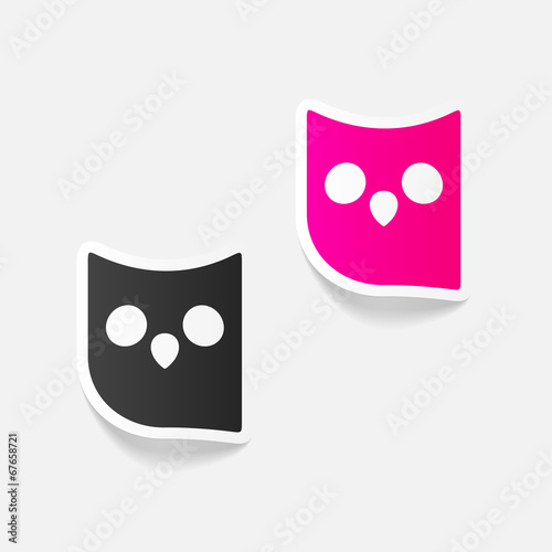 realistic design element: owl