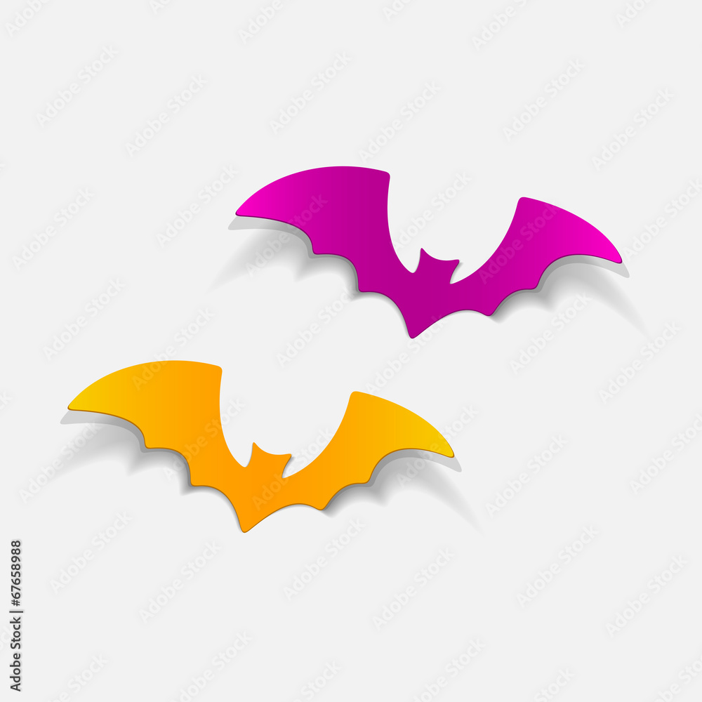 realistic design element: bat realistic design element: bat